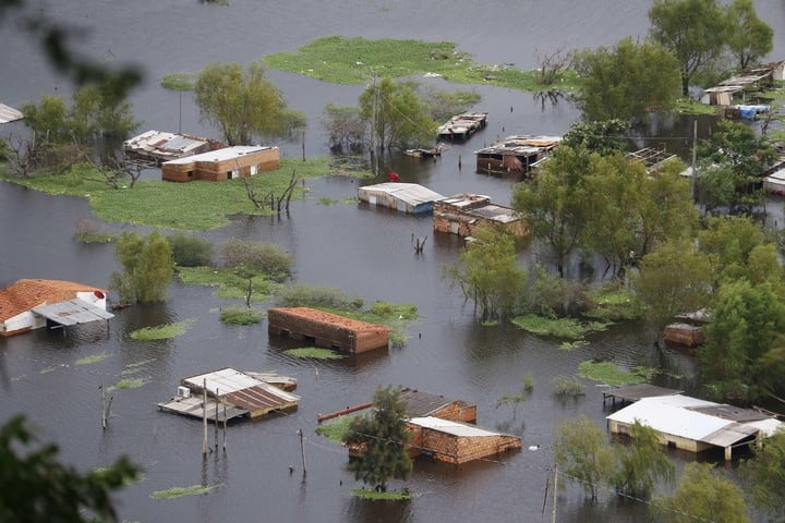 Históricas inundaciones en Paraguay. Foto: Gentileza.