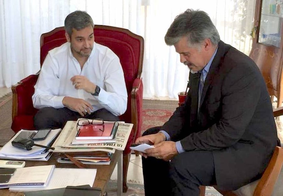 Mario Abdo Benítez y Arnaldo Giuzzio. .FOTO: ARCHIVO