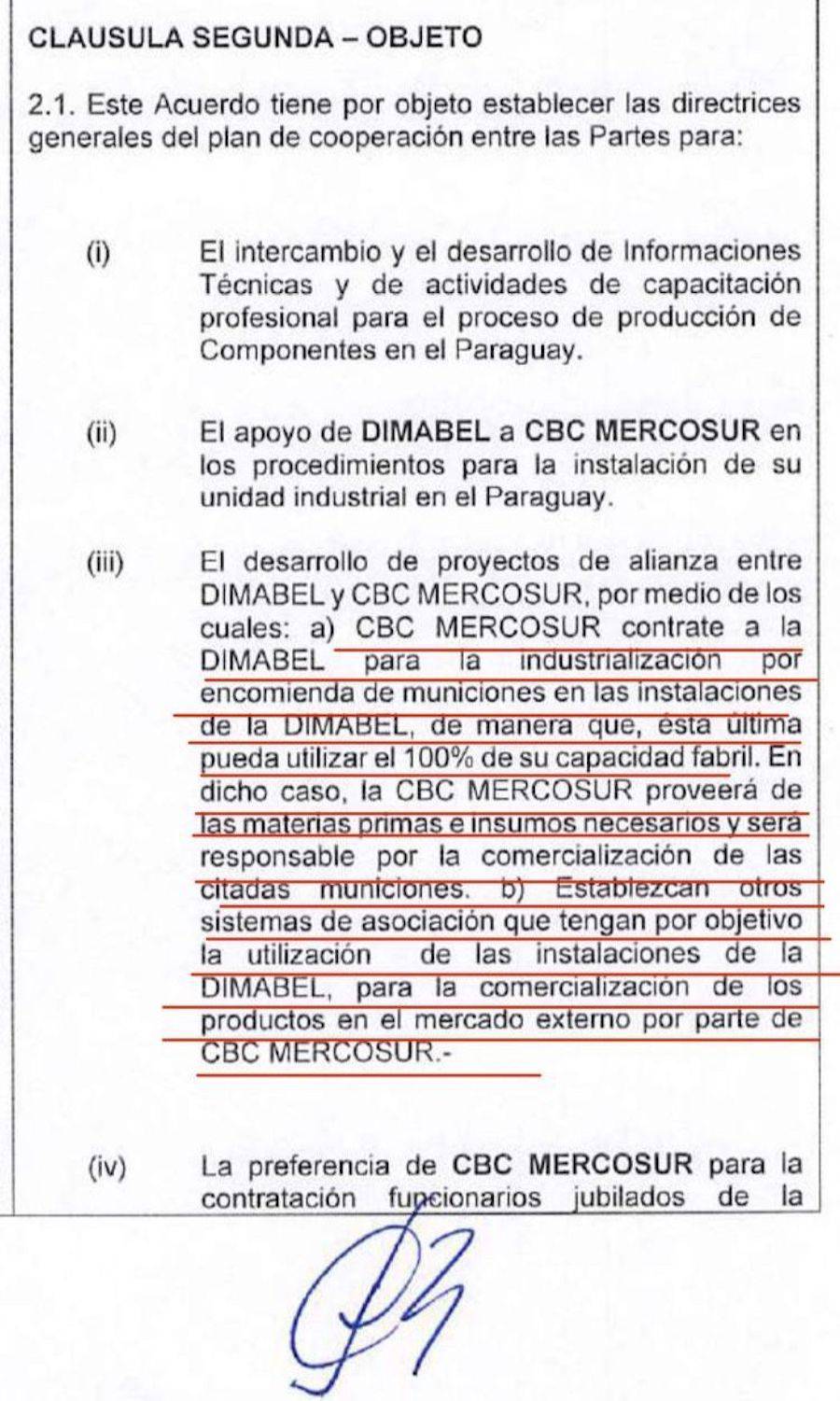 Empresa brasileña pretende instalar una fábrica de municiones en Paraguay a través de la maquila, necesita aprobación de Dimabel, pero el Gobierno “aprieta” para sacarle beneficios a la empresa privada y le hacen firmar un acuerdo previo de entendimiento.