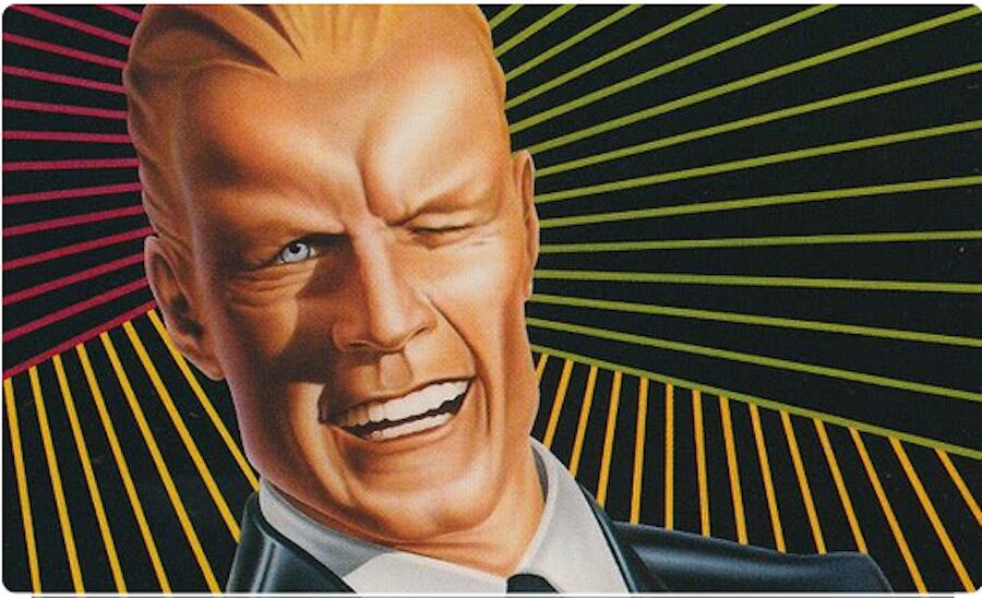 Max Headroom en 1987, periodista de diseño digital