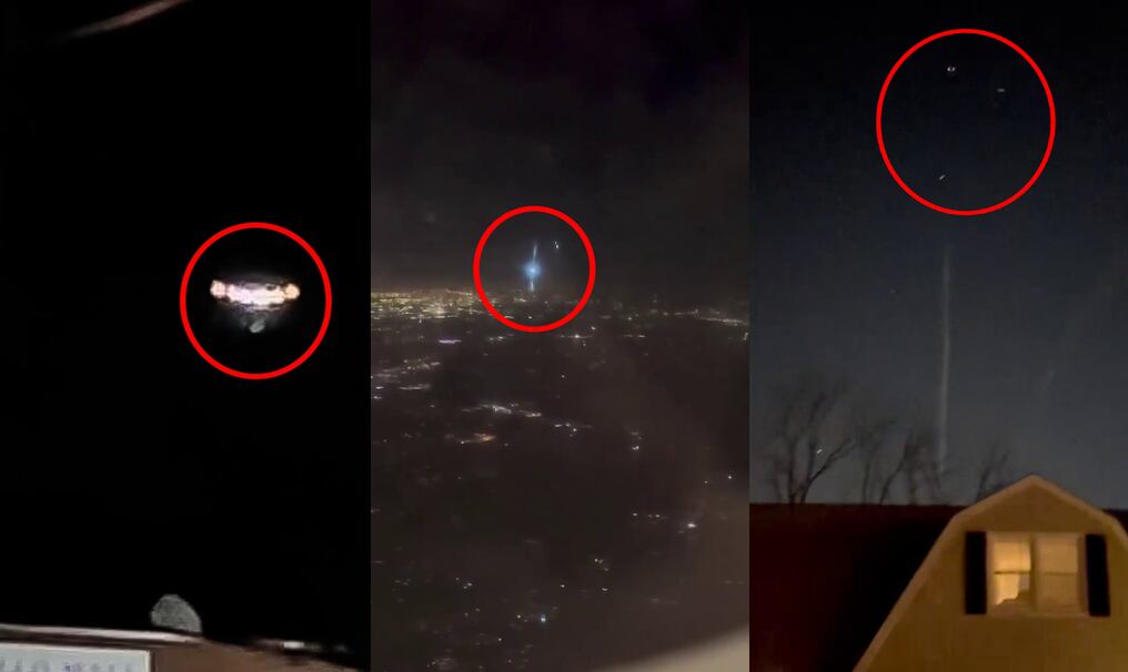 Circulan videos en redes sociales que captaron los artefactos aéreos sin identificar, que están siendo investigados. Foto: Captura de video
