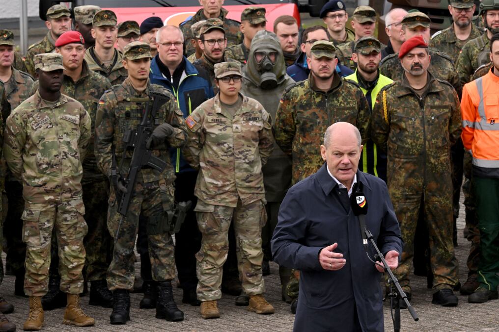 El canciller alemán Olaf Scholz repudió la aparición de una conversación entre miembros de la Fuerza Aérea alemana en los medios del Kremlin. Foto: AFP