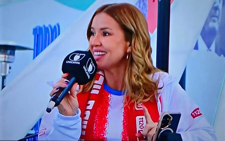 Dallys Ferreira, en la previa de uno de los partidos de la Albirroja.