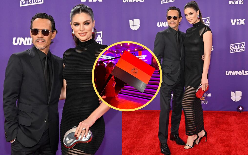 Nadia Ferreira y Marc Anthony se robaron miradas en la alfombra rojas de los Latin AMAs 2024. Foto: @nadiaferreira/Instagram