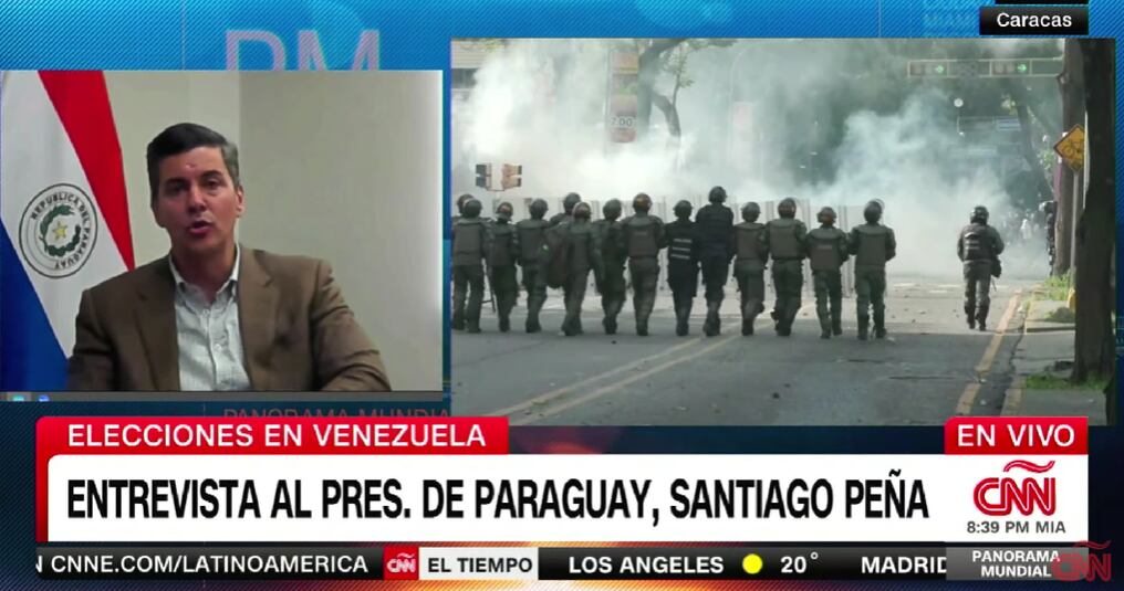 Santiago Peña confirmó que habrá reunión del Consejo Permanente de la OEA. Foto: Captura de pantalla
