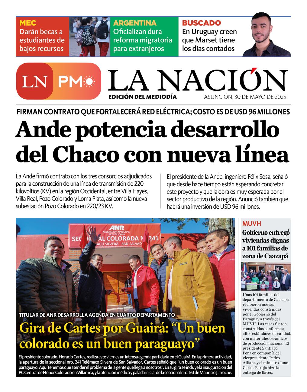 LN PM: edición del 30 de mayo