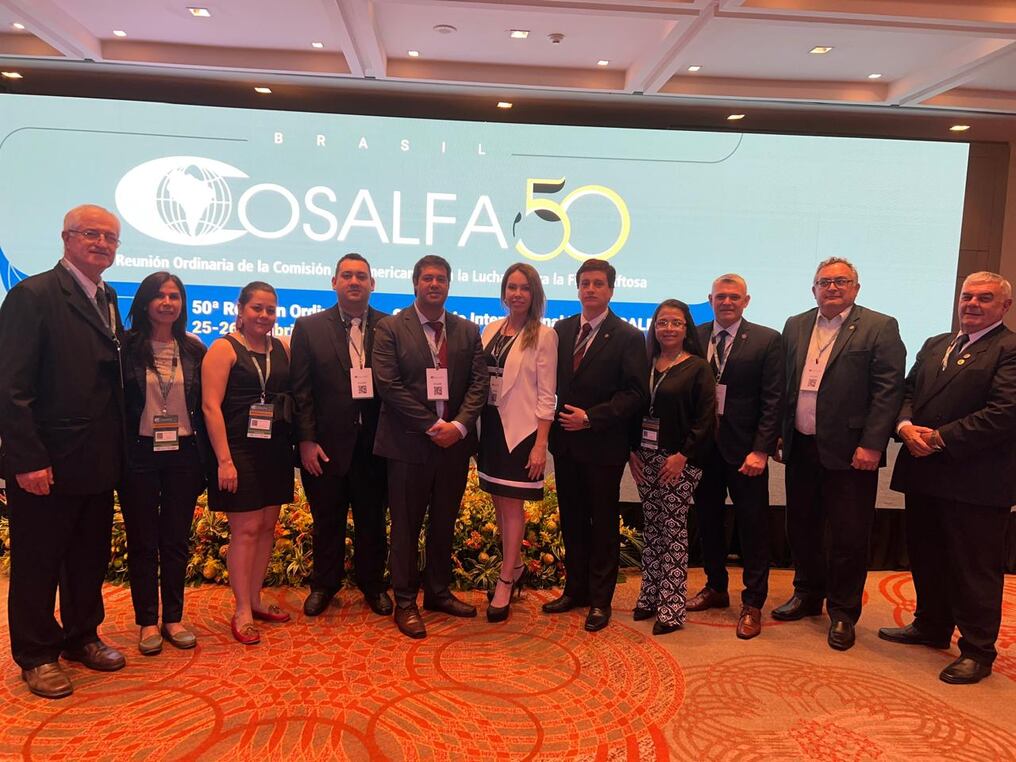 Como previa a la reunión los representantes participaron del Seminario de los Programas de Control y Erradicación de la Fiebre Aftosa en América del Sur. Foto: Gentileza