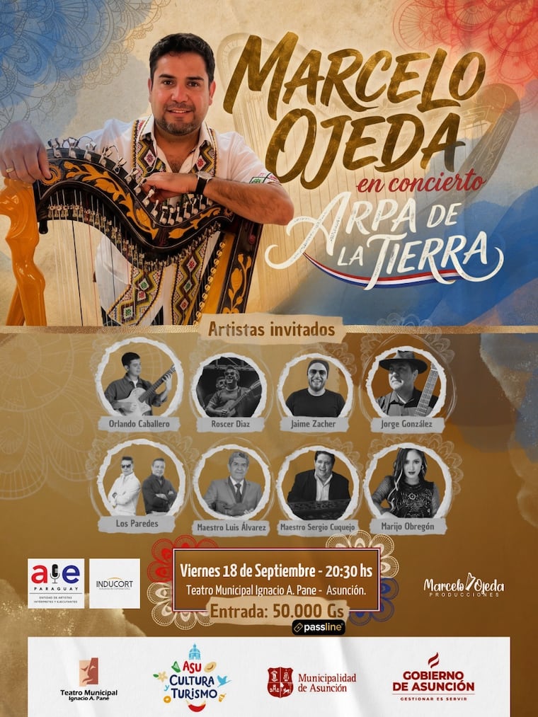 “Arpa de la Tierra”, en el Teatro Municipal de Asunción.