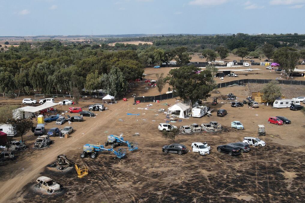 Hamás mató a 270 asistentes de un festival de música cerca del kibutz Reim en el desierto del Néguev, al sur del país. Foto: AFP