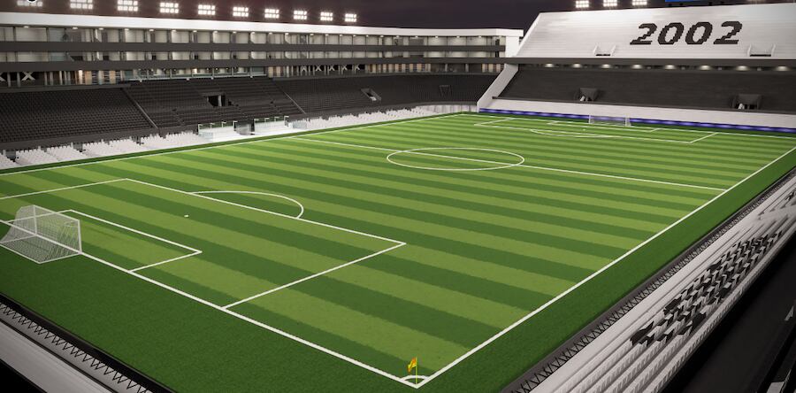 Maqueta de lo que será el nuevo estadio Osvaldo Domínguez Dibb, en memoria del presidente más ganador de la historia del club.FOTO: @ELCLUBOLIMPIA