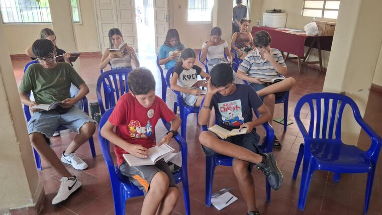 La lectura fue clave en el taller “El Barrio Cuenta”. Foto: Gentileza