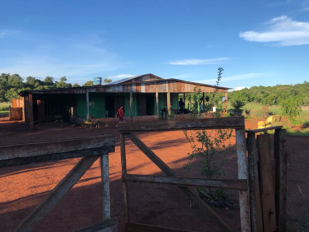 La vivienda de la comunidad Torocua´i de Ñacunday donde ocurrió una tragedia. Foto: Gentileza