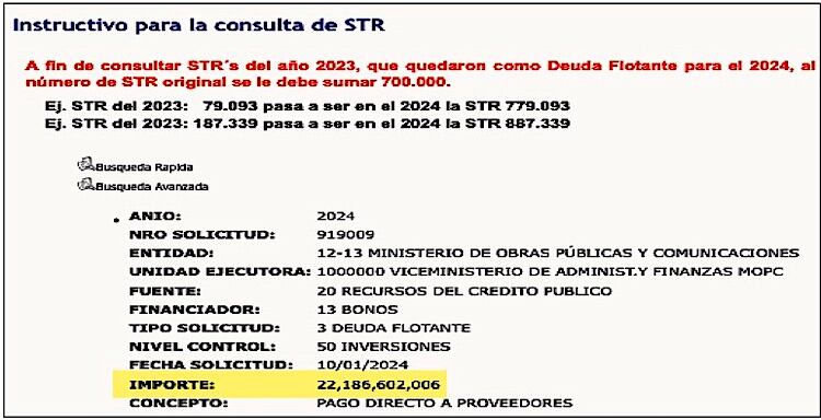 Una de las transferencias aprobadas que el consorcio de la empresa del clan Pettengill debe cobrar antes de fin de mes.
