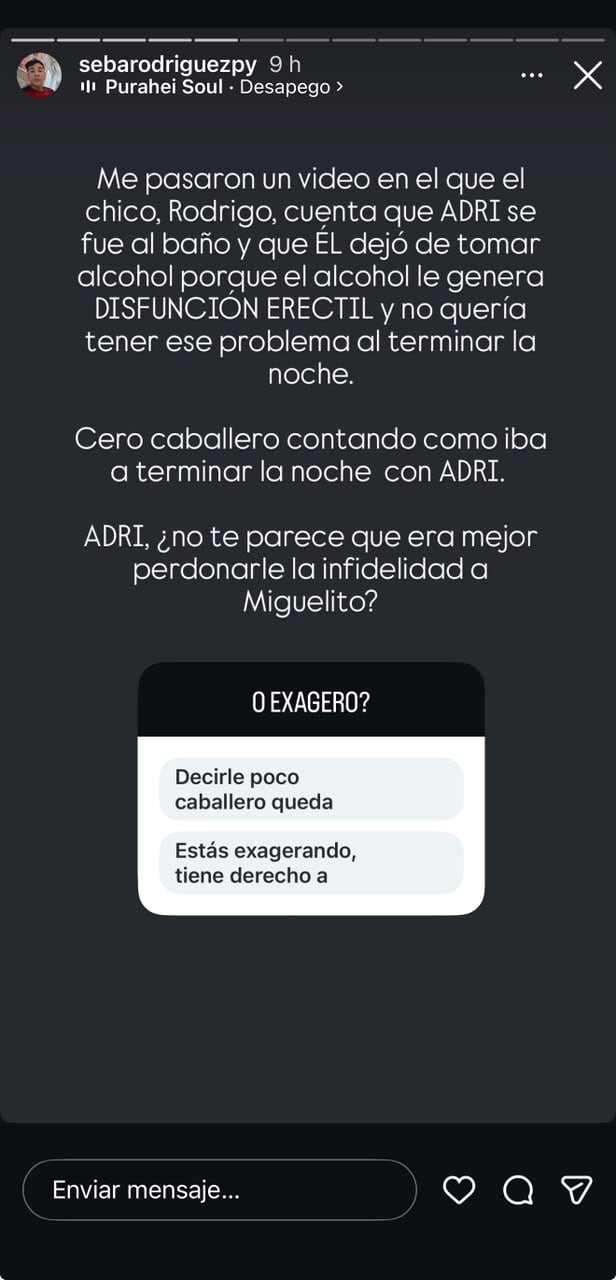 Sebastián Rodríguez apuntó contra Adriana Sanguina y Rodrigo Colmán.