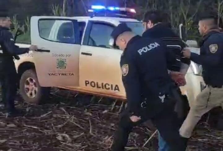 Detención del brasileño João Pedro Zuchelo Schmidt, en San Alberto, por un hecho de intento de homicidio. Foto: Gentileza