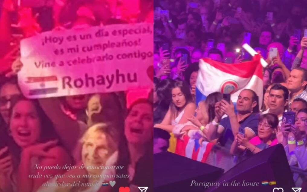 Nadia Ferreira compartió imágenes de compatriotas en el último concierto de Marc Anthony. Foto: Gentileza