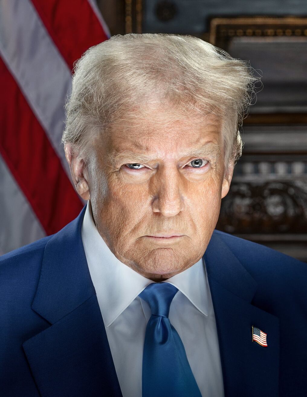 Retrato oficial del presidente electo Donald Trump. Foto: @donaldjtrump