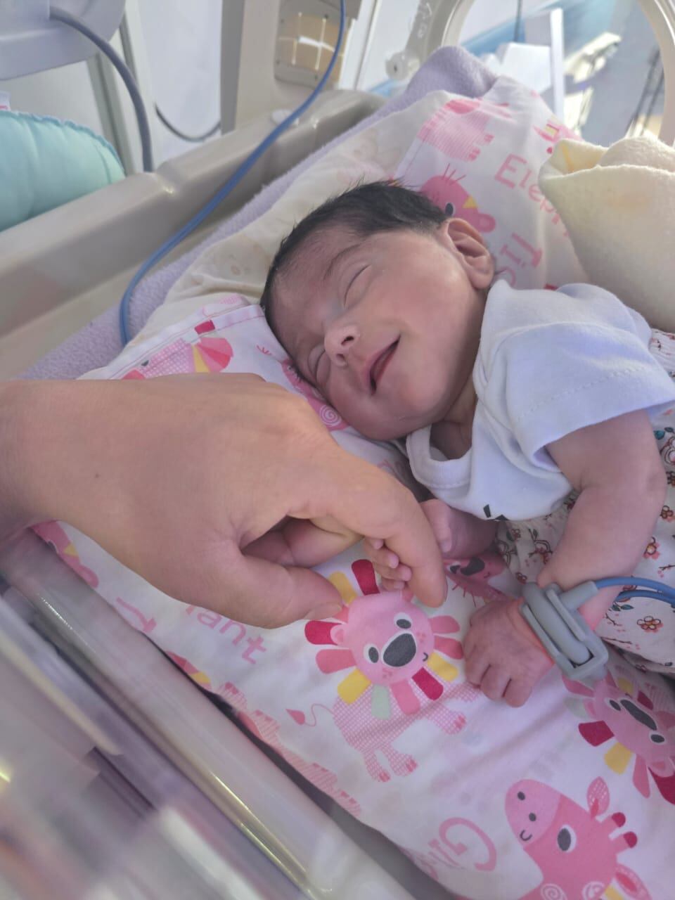Durante 70 días permaneció en la Unidad de Terapia Intensiva Neonatal. Foto: Gentileza
