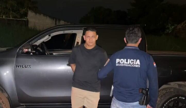 El sujeto identificado como Matías Aaron Vega Ramírez (22) fue localizado en el barrio Caaguazú de la ciudad de Ñemby. Foto: Gentileza