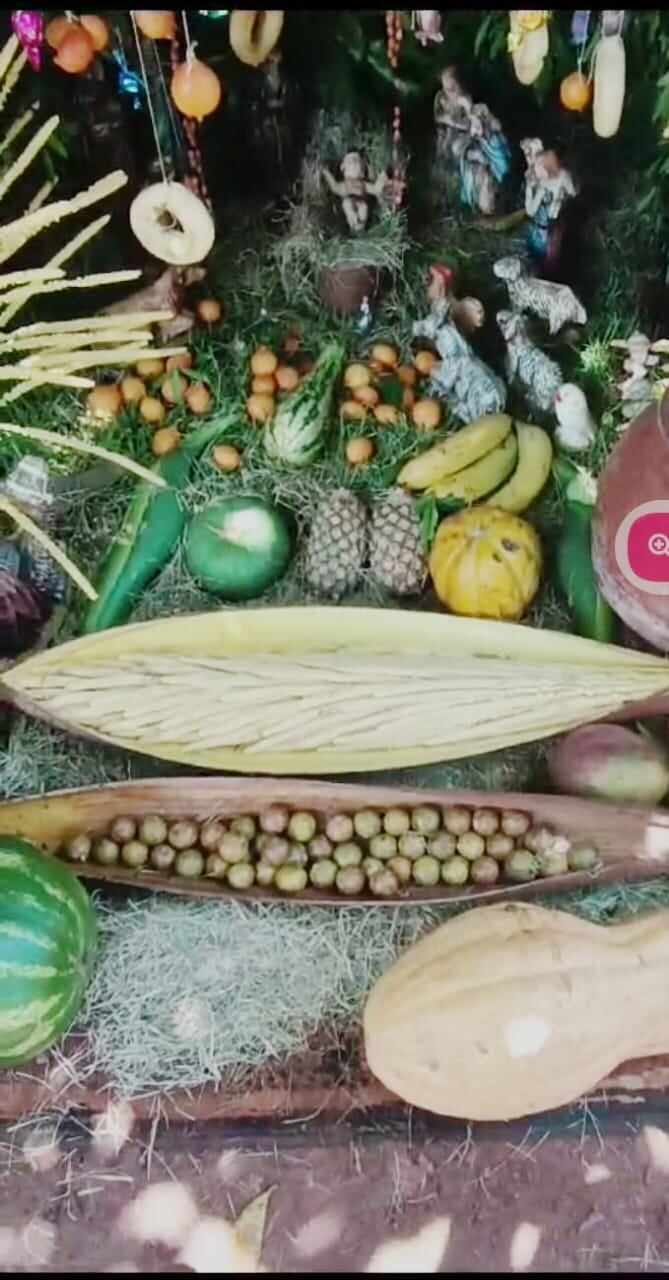 Pesebre de antes que en el interior se sigue haciendo, pero cada vez menos. Para no poder esta tradición, realizan un concurso en Hernandarias. Foto: Gentileza