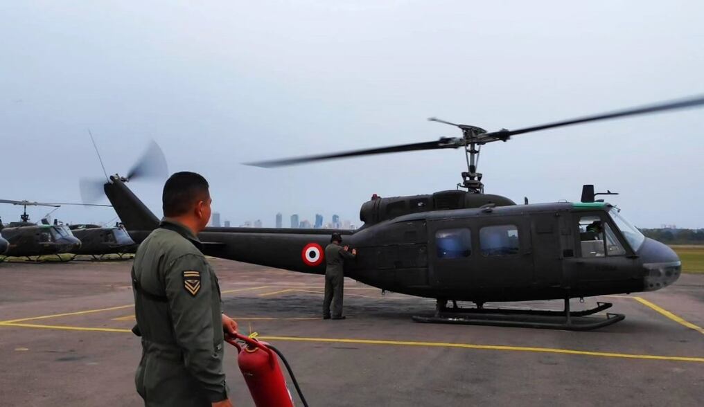 Este domingo serán enviados más refuerzos vía aérea para apoyar la lucha contra nuevos focos en el Chaco. Foto: @MDN_PY