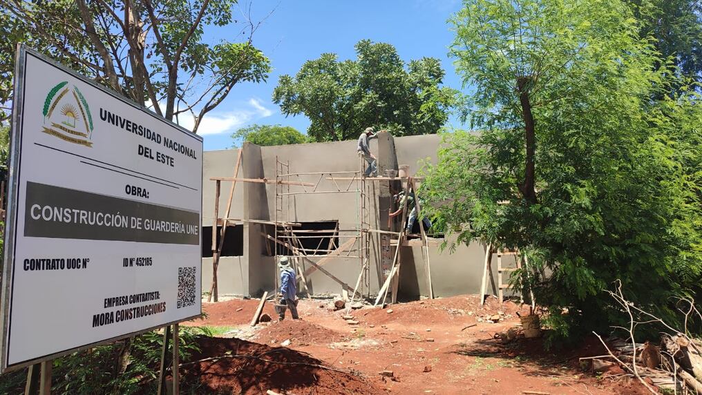Para enero se prevé la terminación de la obra para el Centro de Desarrollo Infantil (Guardería) de la Universidad Nacional del Este. Foto: Gentileza