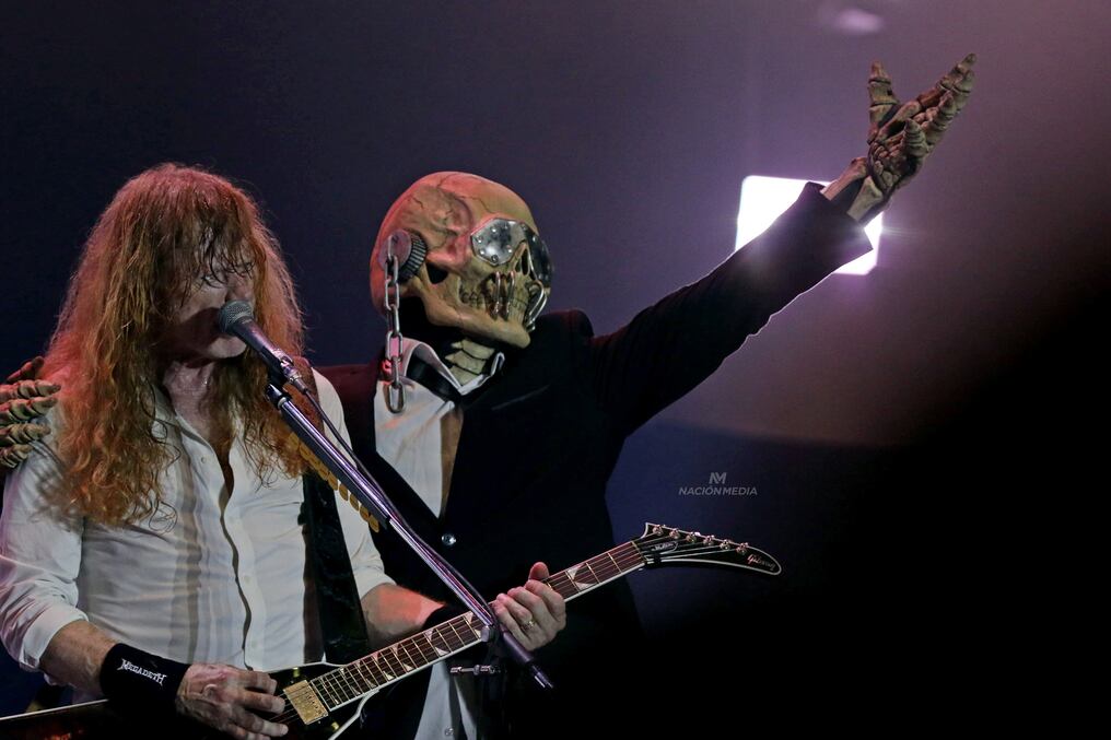La legendaria agrupación de thrash metal Megadeth se presentó en Asunción, este jueves último. Foto: Cristóbal Núñez
