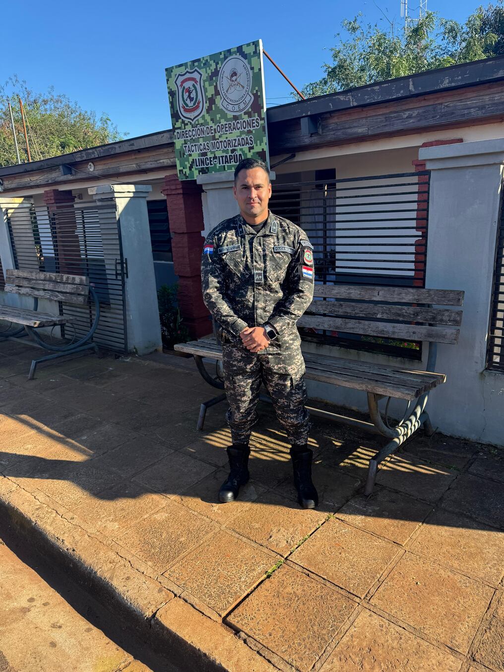 En la Policía Nacional le enseñaron a proteger a los indefensos. Foto: Gentileza