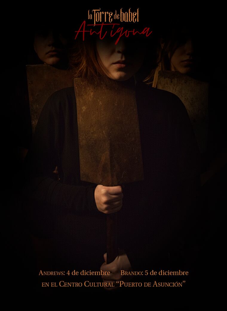 Flyer de “Antígona: La Torre de Babel”.