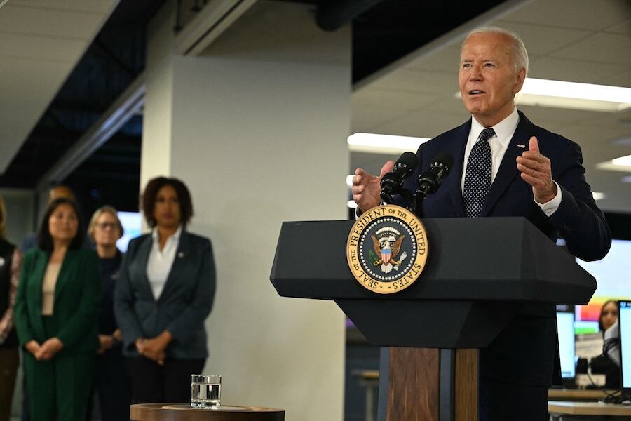 El Partido Demócrata corre contra el reloj para encontrar a un nuevo candidato a las elecciones presidenciales de noviembre después de que el presidente Joe Biden se retirara de la contienda. Foto: AFP