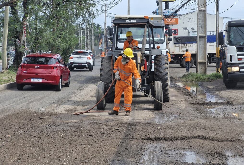 Los trabajos sobre la avenida Mariscal López avanzan hacia la zona del campus de la Universidad Nacional de Asunción (UNA). Foto: Gentileza