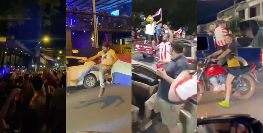 Las imágenes de los festejos tras la gran victoria de la Albirroja frente a la Albiceleste, última campeona del mundo, colmaron las redes sociales reflejando el sentir de la afición deportiva guaraní. Foto: Captura de video