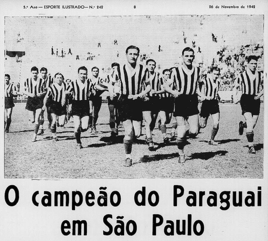 Arsenio Erico disputó con la camiseta del Gumarelo unos amistosos en 1942