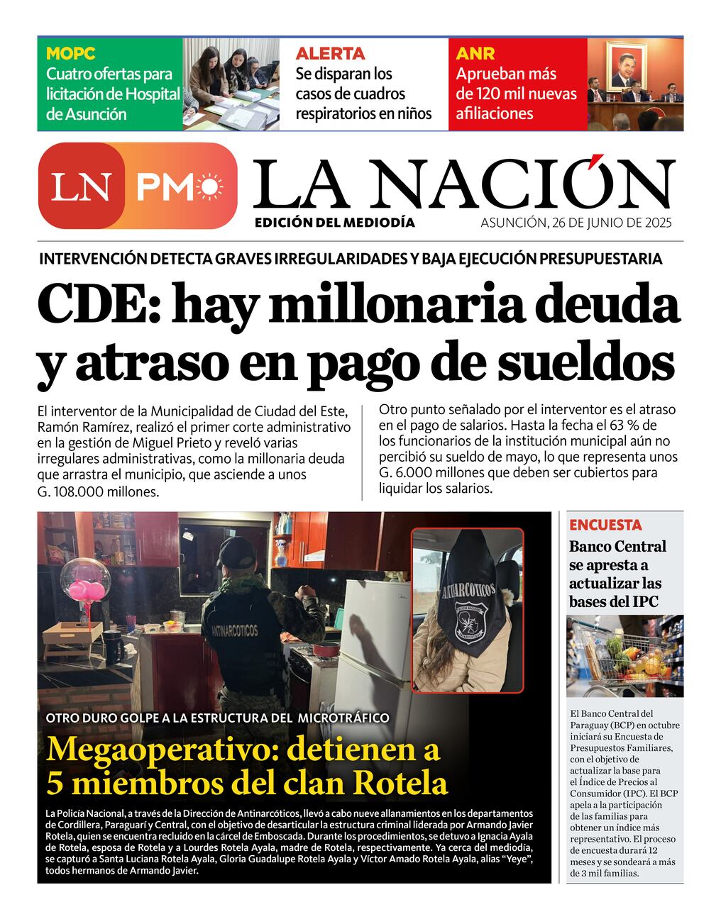 LN PM: edición del 26 de junio 