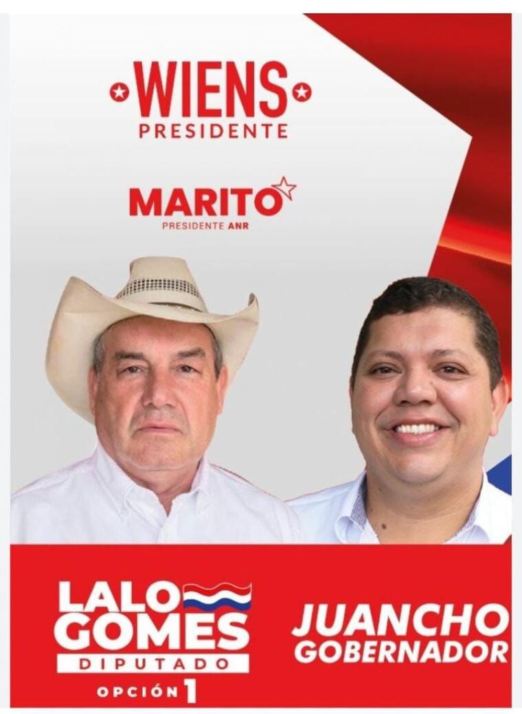 Afiche de Eulalio Gomes por Fuerza Republicana.
