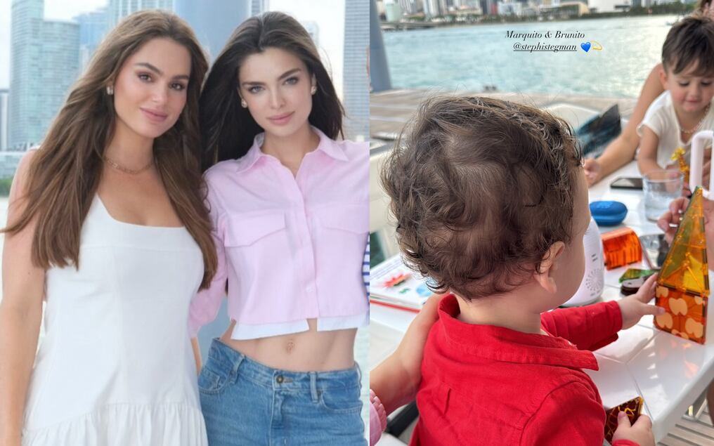 Stephania Stegman y Nadia Ferreira disfrutaron de una tarde de amigas, en Miami, este domingo último. Foto: Gentileza