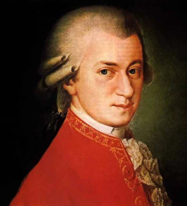 Retrato de Wolfgang Amadeus Mozart.