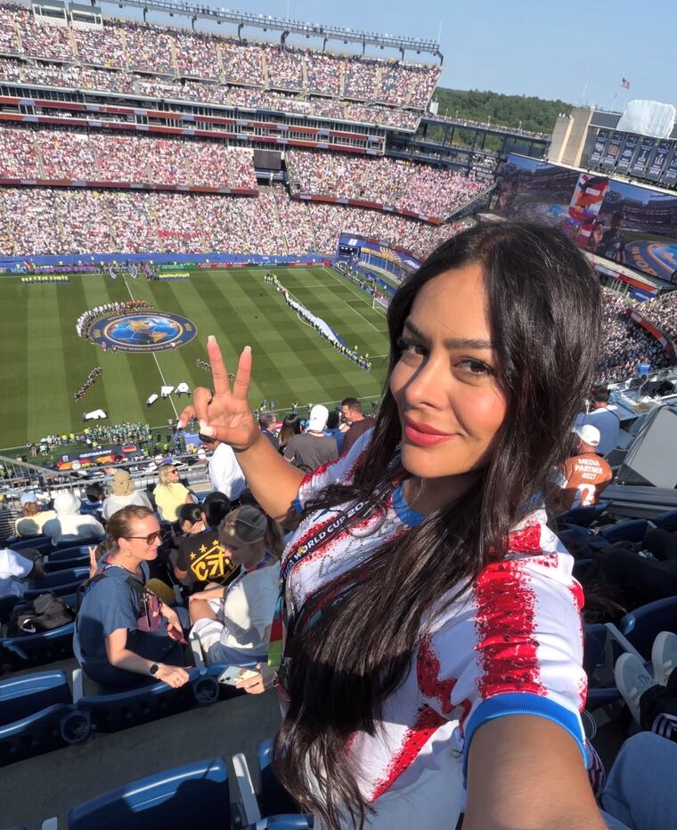 Larissa Riquelme contó que se aferró a la fe durante el partido Paraguay vs Alemania. Foto: Instagram - @larissariquelme