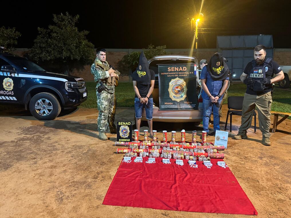 Los intervinientes hallaron 6,600 kilos de marihuana y 13 gramos de pasta base, equivalente a más de 90 dosis de chespi. Foto: Gentileza