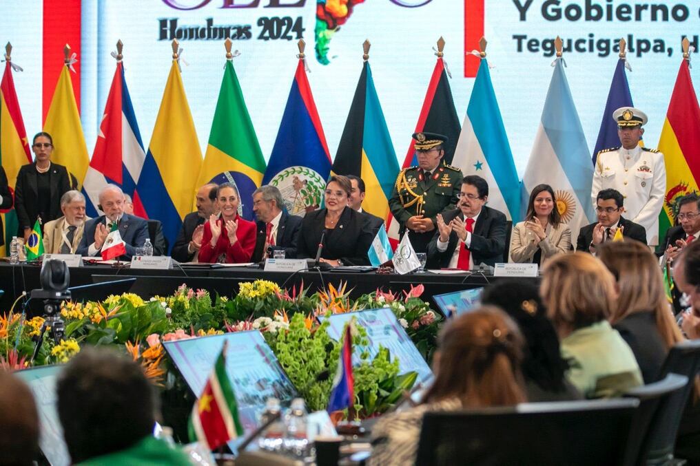 El documento final no incluye la postura de disconformidad de Argentina y Paraguay al presentarse como declaración final de la Cumbre. Foto: @celacppthn