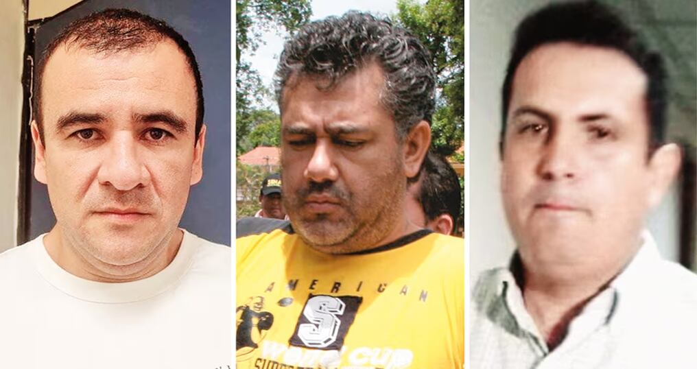 Jarvis Chimenes Pavão, Miguel Insfrán, alias Tío Rico, y Jaime Franco. Foto: Archivo