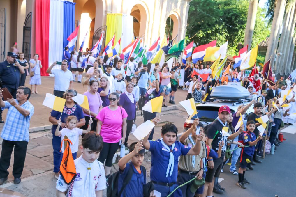Una masiva caravena escoltó la llegada de la Reliquia. Foto: Gentileza