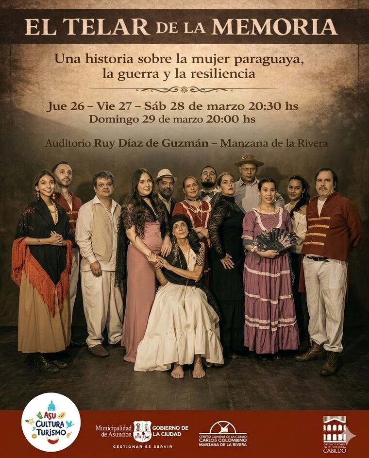 Flyer de la obra teatral “El telar de la memoria”.