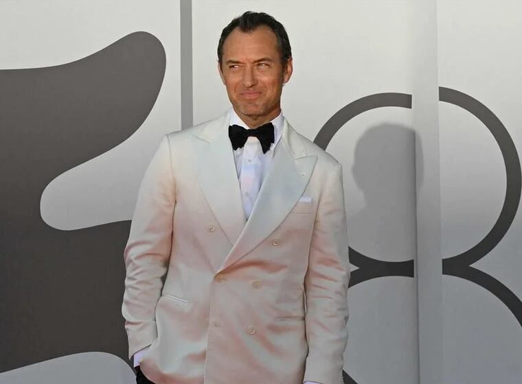 Jude Law en La Biennale 2025. Foto: AFP