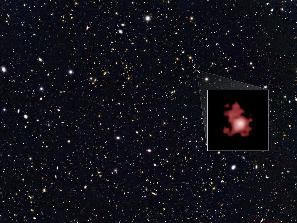 El telescopio espacial James Webb hizo posible la detección en la galaxia GN-z11, descubierta en 2016 por el Hubble. Foto: Gentileza