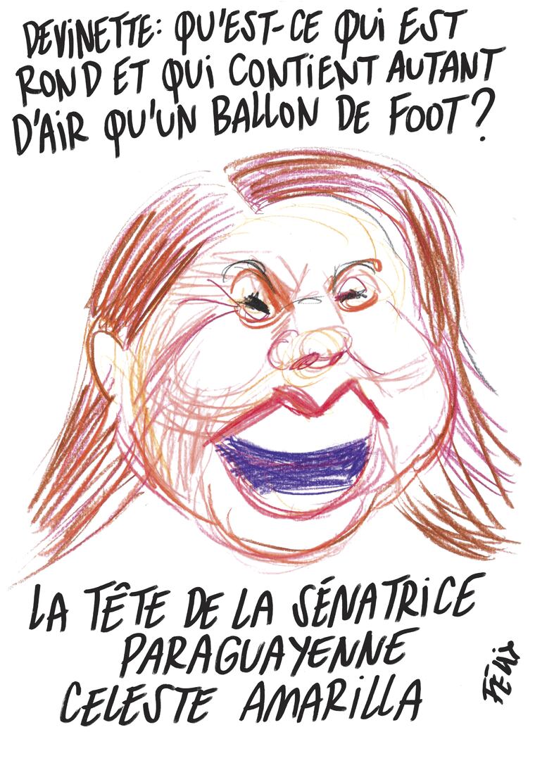 Con una “adivinanza”, Charlie Hebdo ridiculiza a Celeste Amarilla.