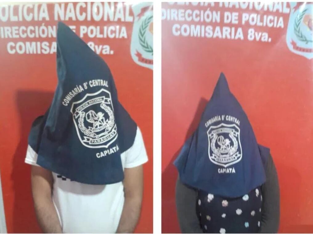 Los detenidos fueron identificados como Carlos Daniel Medina Garcete (27) y Deisy Carolina Rojas Cardozo (33). Foto: Gentileza
