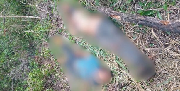 Uno de los cuerpos recibió 30 impactos de bala, según la Policía. Foto: Gentileza