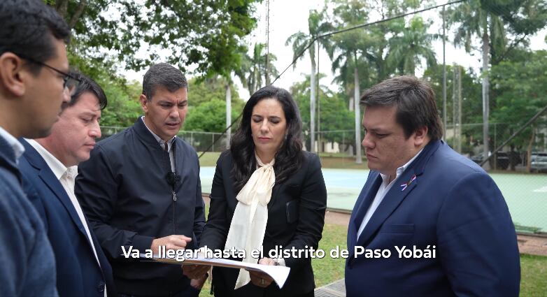La obra fue anunciada por el mandatario, la ministra del MOPC y los gobernadores. Foto: Captura de pantalla
