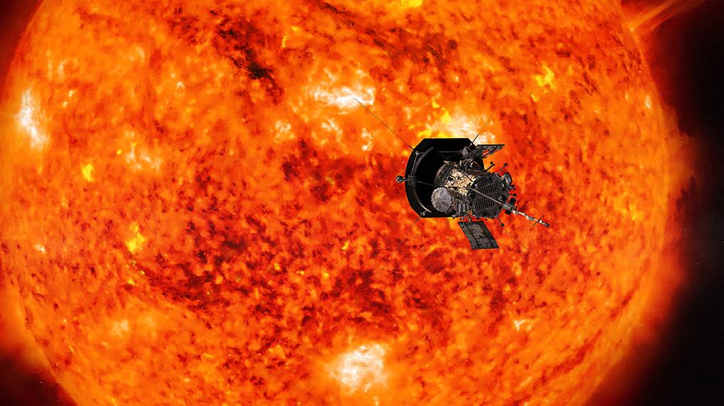 Ilustración de 2018 que muestra una concepción artística de la sonda solar Parker de la NASA. Foto: Johns Hopkins/AFP